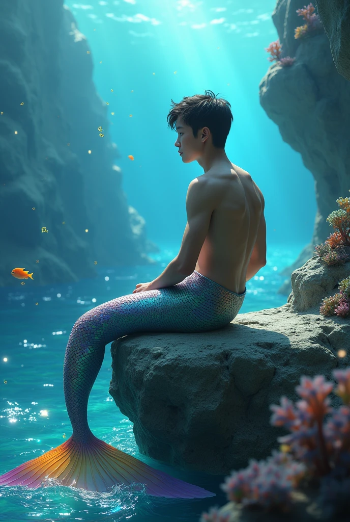 (photorealism) buy baekhyun as a mermaid