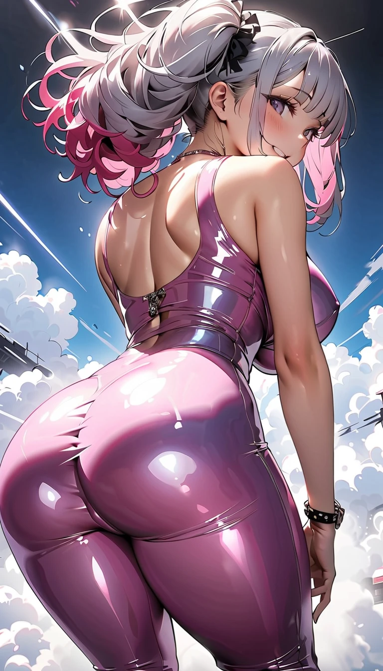 (Super detailed:1.2),(realistic:1.1),ultra high resolution,
1 girl, mylene,(red leotard),(pink hair),long hair,head band,(((raise ASS:1.3))),(ass focus,from behind:1.3),(looking back,all fours:1.3),spread legs,top-quality,Top image quality,perfect anatomy,masterpiece,ultra-detailliert,Beautiful、ultra-quality, best quality,high resolution, ultra-detailed,game cg,dutch angle ,beautiful detailed eyes, visualart,five fingers, perfect hands,NSFW