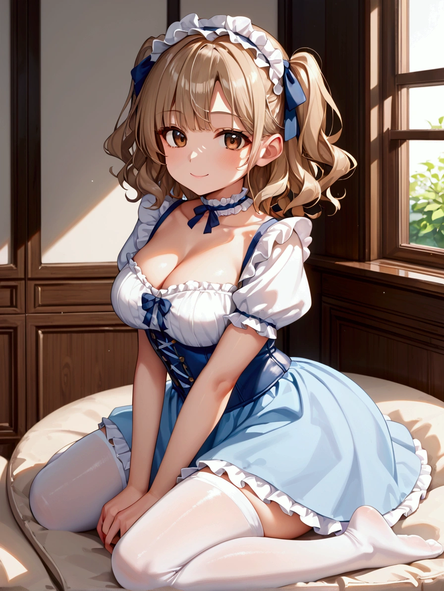 photo realistic, (masterpiece,best quality:1.4),(8k,raw photo,photo realistic:1.2), detailed skin, detailed face,1girl,idol,cute face, ,  Not Safe for Work, (raw photo, photo realistic: 1.2), 
1 girl in, length hair, blue eyes, blonde hair, light smile, ((shiny wavy hair)), (((No panties))), (twat, ute-rus), diadems, (sitting on,spread legs), A pose where can you be seen from below, doress, the bow, the card, gothic dresses, shairband, playing cards, looking at the viewers, shortsleeves, the bow hair, blue shairband, a smile, red blush, hand on own face , Blue Doress, Alice (Alice in Wonderland), Hair Between Eyes, A Chair, ((White frilled legwear)), ((Blue the Bow)), A Throne, Puffy Sleeves, Put Your Hand on Your Cheek, Bangss, Apron Dress, shortsleeves, ((Blue bow ribbon)), long hair, (mini crown), foot out of frame, frilld, white gothic dresses,: q, masterpiece, top-quality, (worn skirt, twat, camel's toe)), not safe for work, , , 14 yo, braided bangs,((puss juice, Sweat, Sweatdrop)), (((spread puss,Not Safe for Work))),  ((ure-thra)),	{{}}spread twat,nail,grin,(((cunnus))),(((hair of pubis, Not safe for work))),(((spread puss))),(((1girl fingering twat,Not safe for work))),,spread puss-y,
messy room, gothic room, dark atmosphere,(canopy),clutter,(lots of colorful books:1.3),(Miscellaneous goods are placed in a mess:1.3),colorful sphere,(Stained glass:1.3) , Not Safe for work,