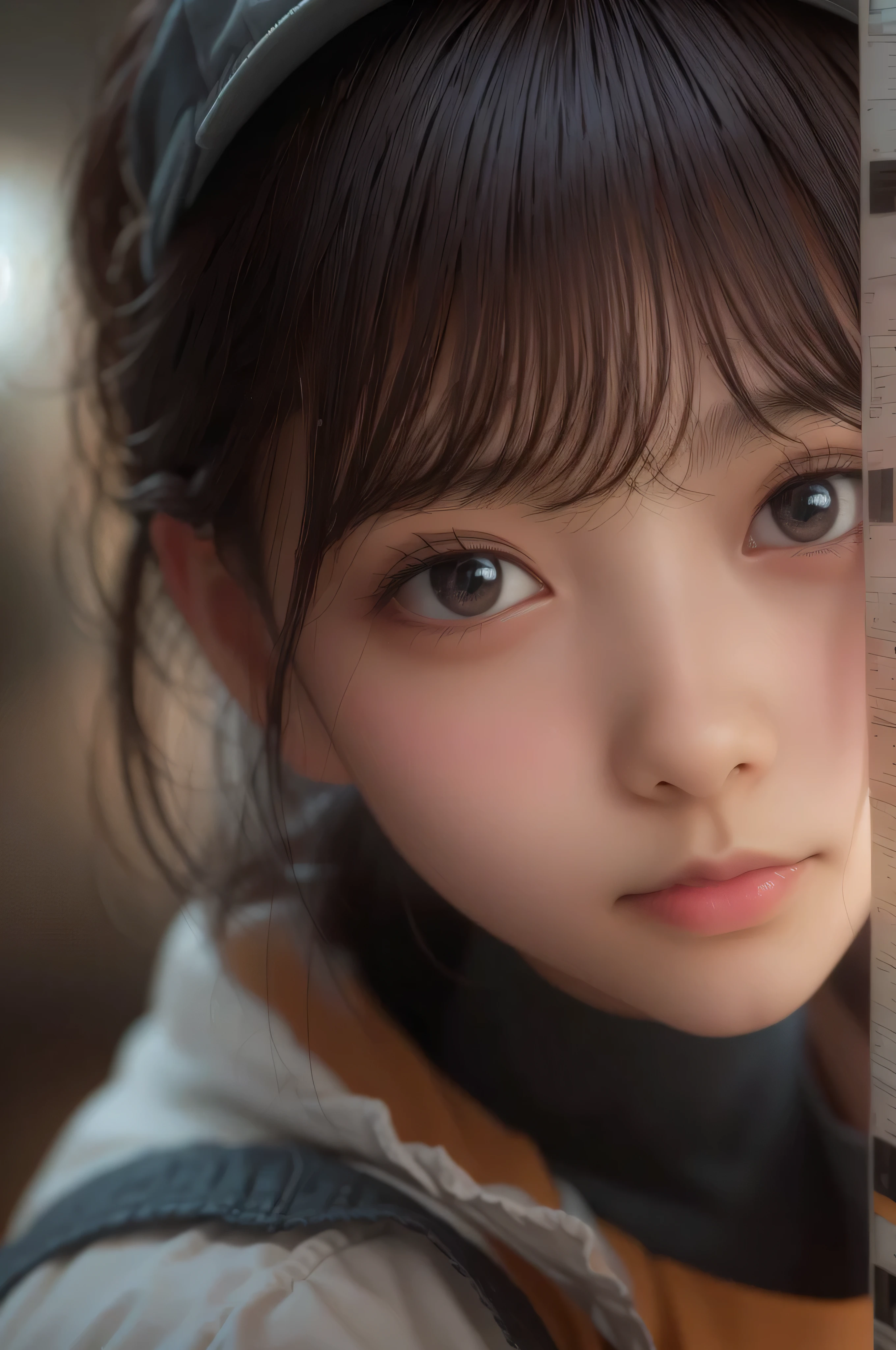 ((sfw: 1.4)),((detailed face, professional photography, cowboy shot)), ((sfw, barista uniform, low-ponytail hair, sidelocks-hair, 1 Girl)), Ultra High Resolution, (Realistic: 1.4), RAW Photo, Best Quality, (Photorealistic Stick), Focus, Soft Light, ((20 years old)), ((Japanese)), (( (young face))), (surface), (depth of field), masterpiece, (realistic), woman, bangs, ((1 girl))