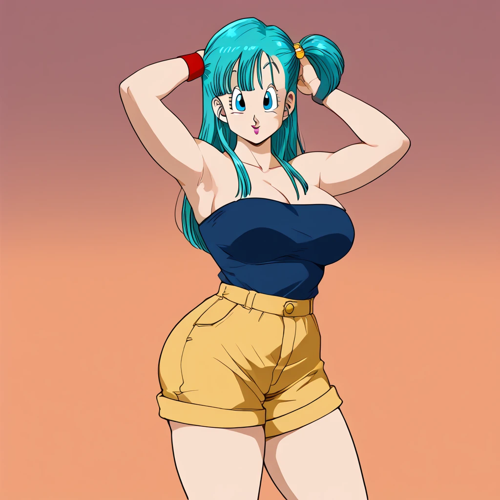 (obra-prima, melhor qualidade: 1.2), pose de modelo sexy,solo, 1girl, tatsumaki, luxurioso, seios grandes, boca fechada, olhando para o espectador, shorts jeans, jaqueta jeans aberta, nuvens, erotic