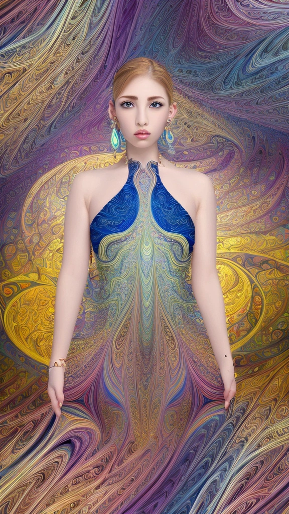 (Masterpiece, Highest quality, best quality, official art, beauty and beauty: 1.2), (1 woman: 1.3), very detailed, (fractal art: 1.2), colorful, Maximum details, (Zentangle: 1.2), (dynamic poses), (abstract background: 1.5), (three layer dress: 1.2), (Shiny skin), (many colors: 1.4), upper body, transparent gauze, bare shoulders, Field of blooming flowers, Glowing skin, smile softly, sexy, chest, naked, from below, Keep waiting.