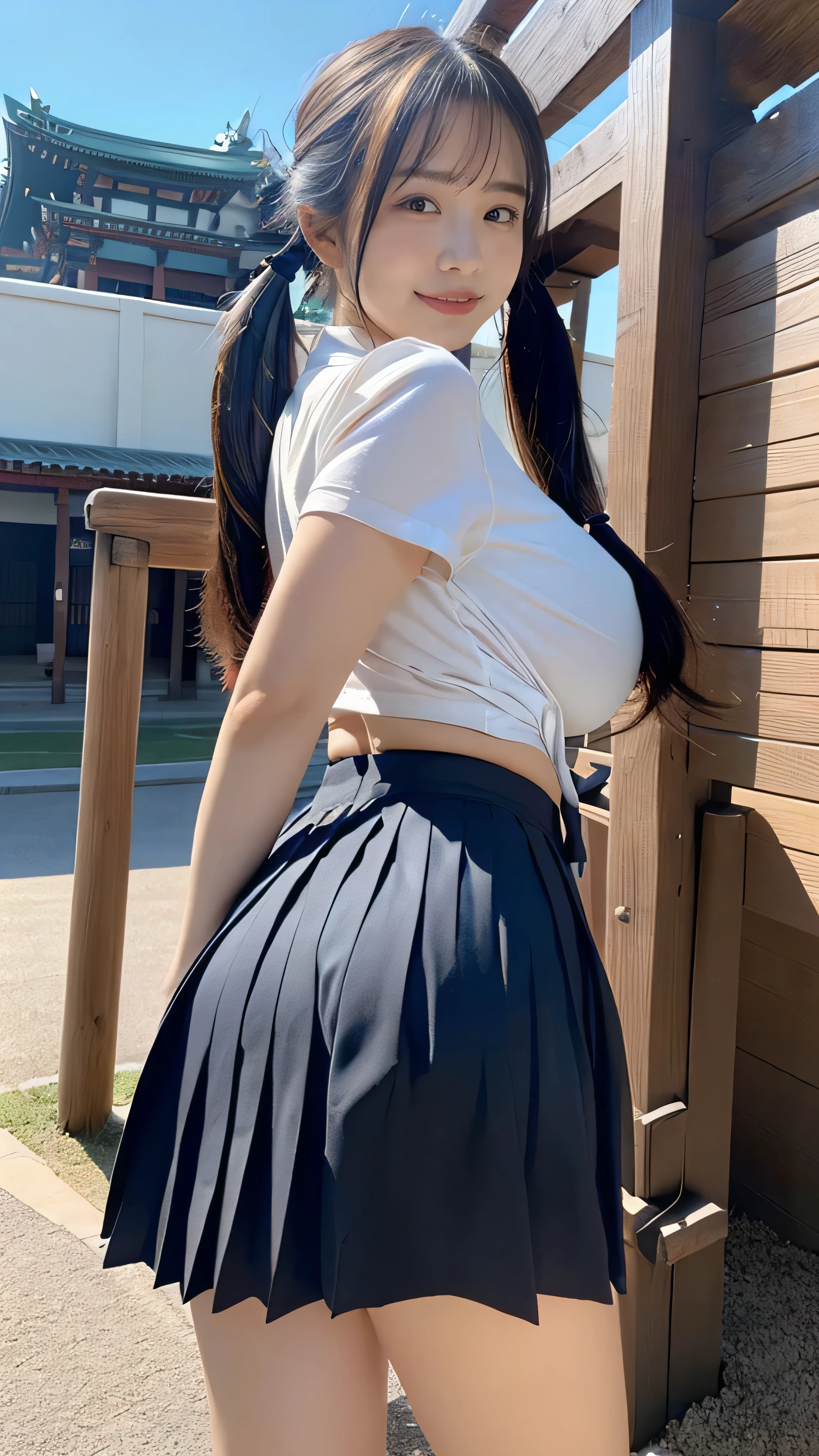 Woman 37 years old Cosplay as Yuki Asuna, KizukiAi, black hair , Brown eyes, huge breasts, long hair, Hair, big ass , Very tight thongs, black anal plug in the ass ,
catbo, White gloves, white uniform, White boots, Red dress, Red Belts, big breasts,navel, split, mini skirt, from below, spread your arms,Very deep neckline 
(Best quality, masterpiece, Raw photo,ultra detailed:1.2), 1 girl,One,Looking at the viewer,smile, in the living room on the sofa ) she is wearing very high pink platform shoes with sparkles ,Excited look, close-up