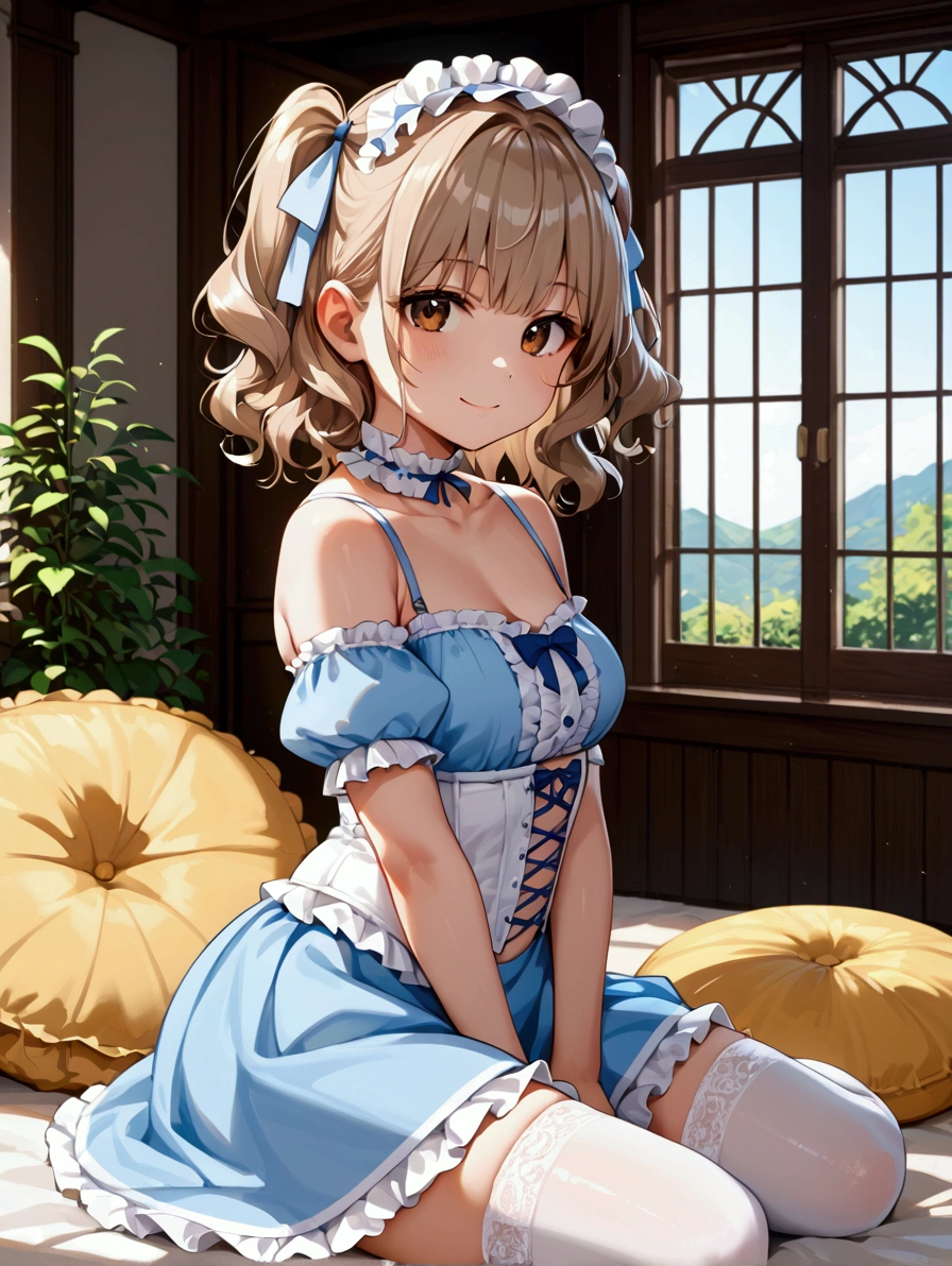 hight resolution, top-quality, ultra-quality, The ultra-detailliert, lighting like a movie、full of sweat、Wearing sweat、(((sexy idolmaster cinderella girls princess)))、、、(My whole body is sweaty、after sex、show off your pussy、not wearing underwear、accurate anatomy、 on body、beautiful nipples)、Obscene atmosphere、Front Camera Angle
