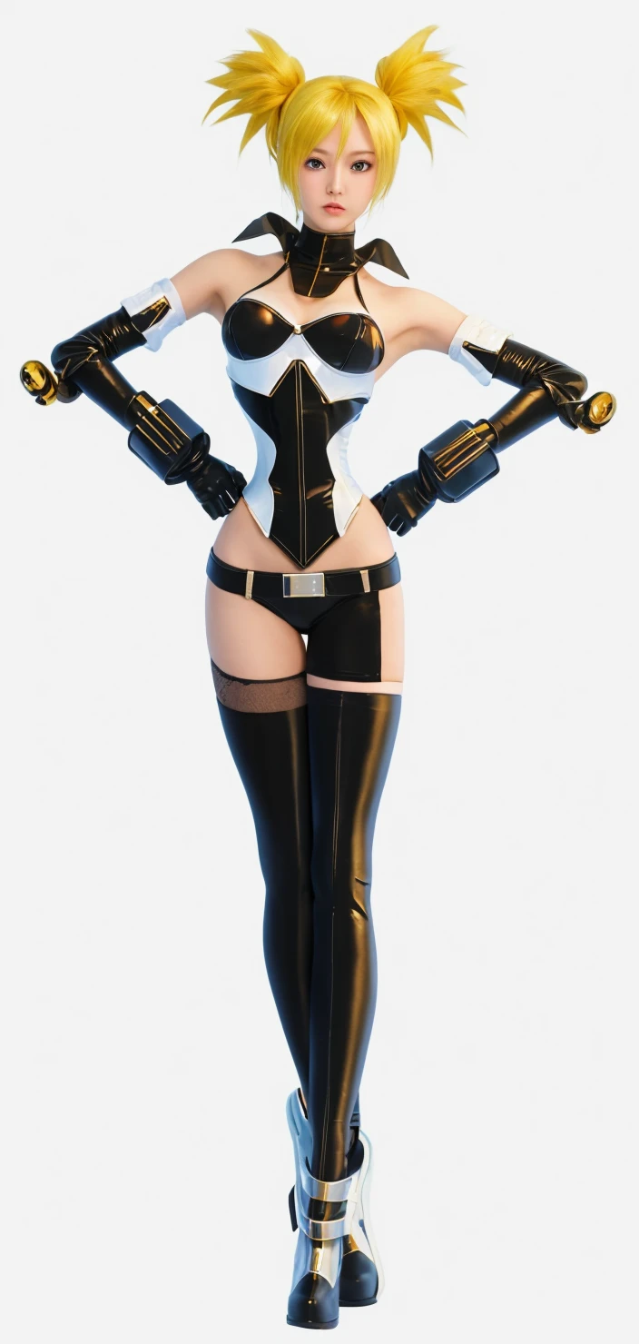 highres,absurdres,masterpiece,best quality,original,extremely detailed CG,extremely detailed wallpaper,perfect lighting,looking at viewer,bare hands,standing on stage,1girl,blurry background,
<lora:vanessa:0.7>, Vanessa,brown hair,blue eyes,short hair,armored bodysuit,black leather,belt,white breast plate,long sleeves,