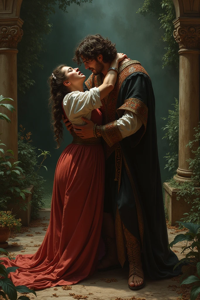 Image of Cardan and Jude from the book Cruel Prince in Renaissance painting
