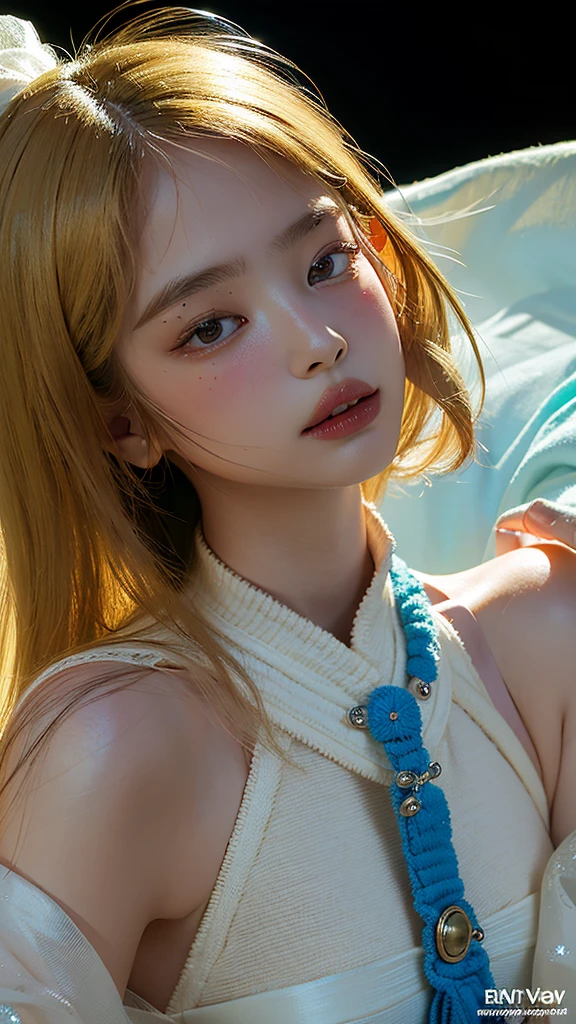 ((highest quality, 8k, masterpiece :1.3)), Sharp focus :1.2, Beautiful woman with perfect figure :1.4, Slim Abs :1.2, ((Big Breasts, Emphasize cleavage:1.3)), (Photorealistic:1.4), (realistic:1.4), Highly detailed face and skin texture, Fine grain, double eyelid. Makeup face. A little bit of lipstick, necklace, Earrings, sex appeal, Sexy gravure pose, ((A beautiful blonde woman wearing a cute cat ear headband、Having fun at a cosplay event。She has a happy smile。:1.3)