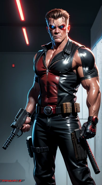 Leon Scott Kennedy koven 20 years old resident evil remake, no shirt, showing the penis, calente, arrodillodo