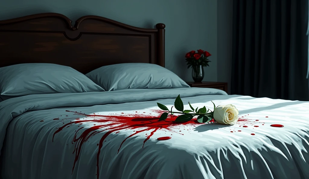 Put blood on my bed