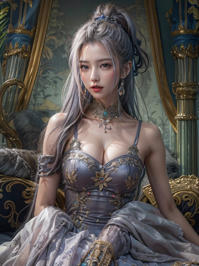 ((​masterpiece:1.4)、(top-quality:1.4)、(reallistic:1.7))、a beauty girl、Super sexy daughter、Super beautiful girl、1girl in、Glossy luxury latex、Luxury Latex Bodysuit、By Luis Royo、age19、Super Ultra Ultra Bikini、beautiful countenance、kawaii faces、Beautiful udder、Beautiful ass、A detailed eye、Draw eyes clearly and beautifully、beautidful eyes、Raw photo、red-lips、Red high heels、a choker、a necklace、耳Nipple Ring、
