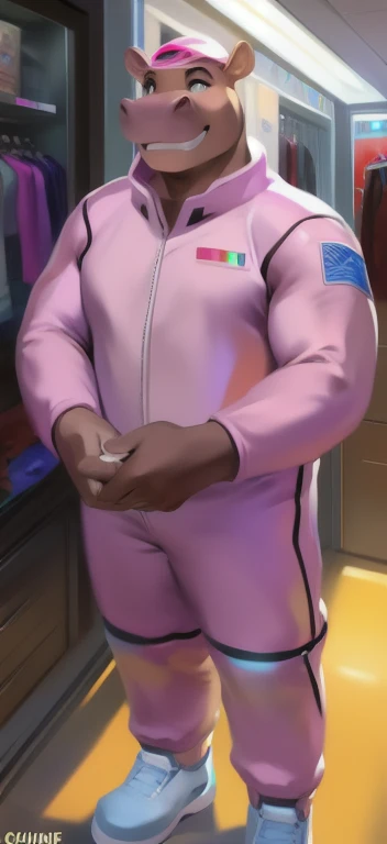Solo, male, standing, pulling pants down, cock out, showing off erection, boner, penis. by bigcozyorca, by goonie-san, by bebebebebe, by spikedmauler, facing viewer, purple, purple tyrannosaurus, bushy tail, buff, spacesuit, pulling pants down, showing off bulge, showing off, space observation deck background, open mouth, detailed mouth, tongue hanging out, drooling, smirking, eductive smile, lustful grin, bulge, bulging, hard bulge, adjusting hard bulge, adjusting bulge, adjusting crotch