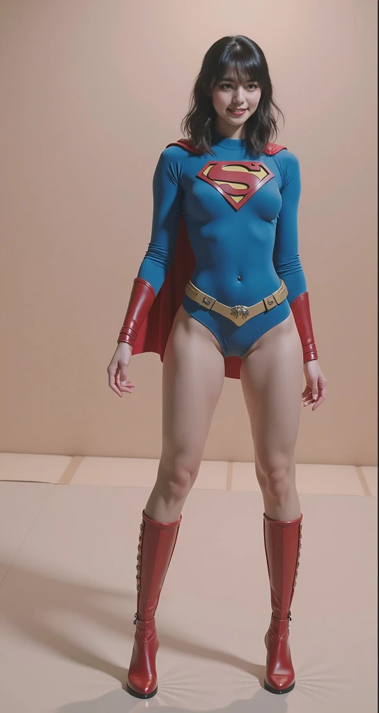 No background、(((Sweating profusely))).(((Beautiful legs in black tights.)))、(((Legally express the beauty of your smile)))、((((Make the most of your original images)))、(((体にぴったりフィットするSupergirl Costume)))、(((Supergirl Costume)))、(((short and beautiful hair)))、(((suffering)))、(((Please wear black tights....、Wear red boots)))、((Best image quality、8k))、((Highest quality、8k、masterpiece:1.3))、(((Preserve background )))、Sharp focus:1.2、Beautiful woman with perfect figure:1.4、Slim Abs:1.2、Wet body:1.5、Highly detailed face and skin texture、8k