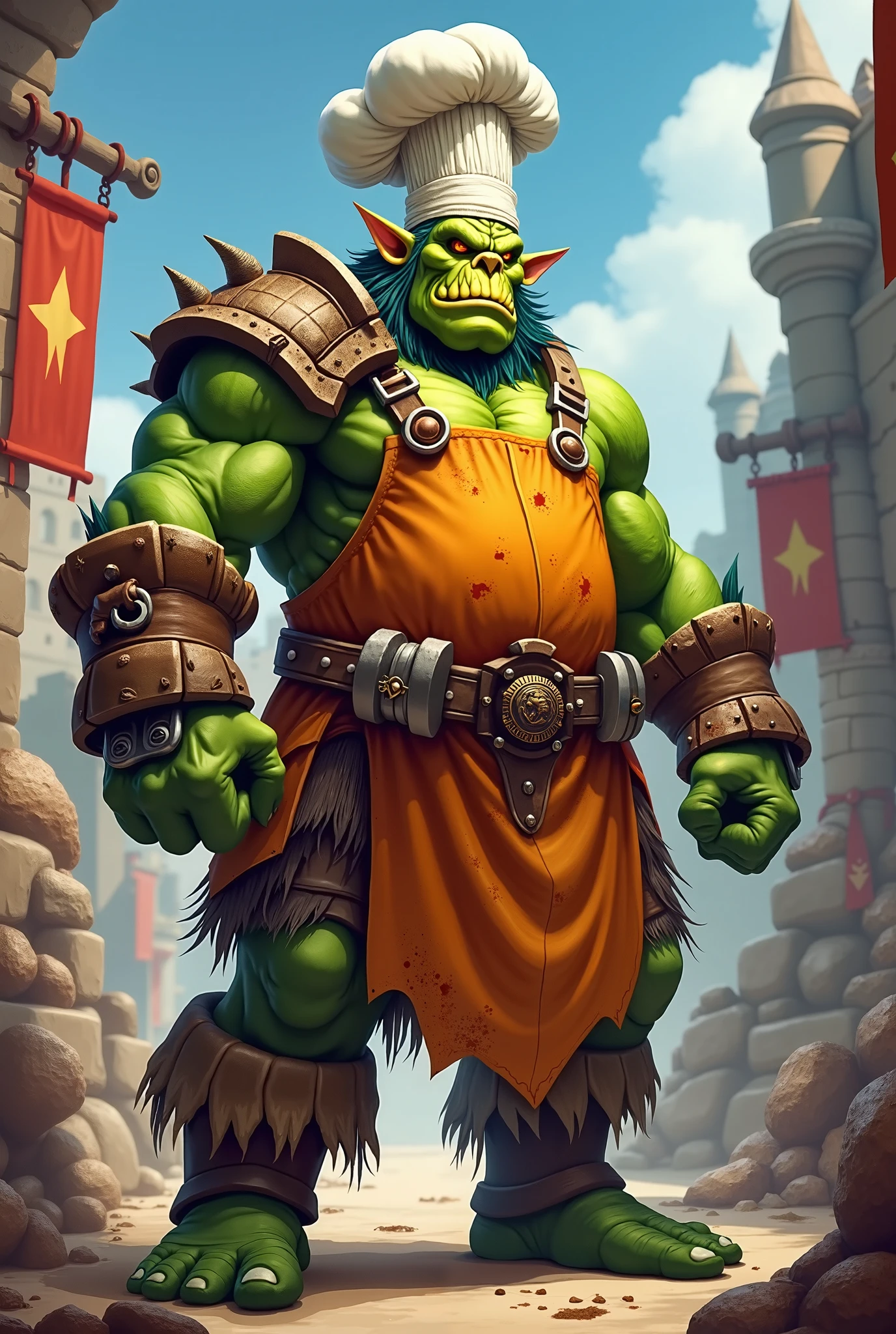 score_9, score_8_up, score_7_up, solo, male focus, mature male, orc, green skin, tusks, beard, outdoors, micro armor , shoulder armor, breastplate, upper body, closed mouth, pauldrons, night, night sky , (( micro-thong:_Pattern_designs_thongs_perspire_massive pec_Get wet all over your body)) , full body , boots , bulge , laying spread legs , legs up , His body was wet with cum
