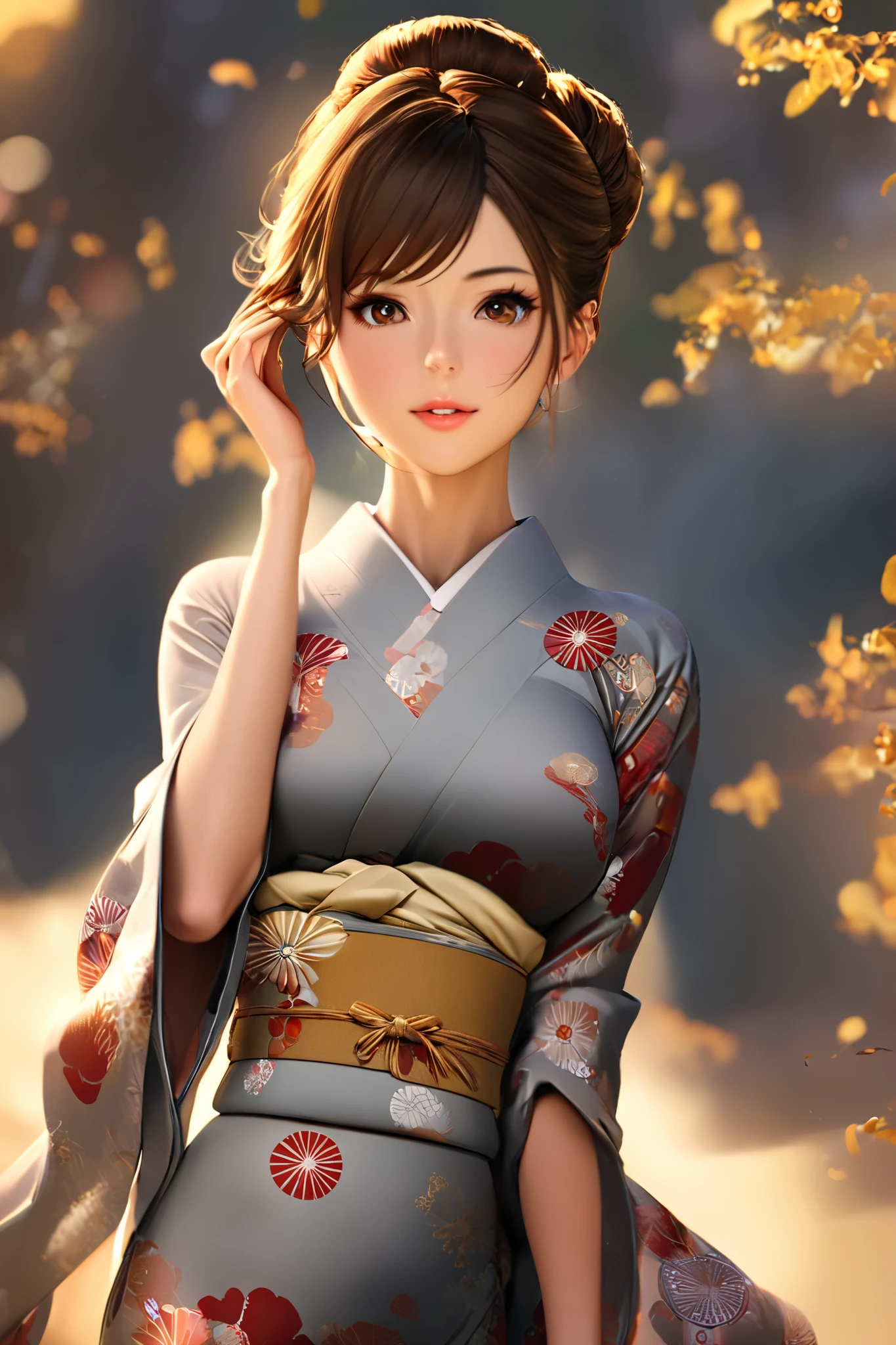 (masterpiece, high resolution, photo-realistic:1.4), (capturing a heartwarming moment of a young Japanese child with short hair, adorned with a red hairpin and enchanting honey-colored eyes:1.3), (dressed in a traditional and perfectly fitted kimono of her size:1.2), (her vibrant and colorful kimono harmonizing with the blossoming garden of the temple:1.2), (captured using the RED Weapon 8K camera:1.2), (paired with the Nikon 85mm AF-S NIKKOR lens:1.2), (the camera model perfectly suited for capturing exceptional image quality:1.2), (the lens ideal for providing sharp and detailed portraits:1.2), (the serene temple garden adorned with a variety of blooming flowers:1.2), (butterflies gracefully dancing in the air, adding a touch of enchantment to the scene:1.2), (the child's infectious laughter and happiness radiating through the photo:1.2), (a picture-perfect snapshot of a delightful moment in the life of a young Japanese child, brimming with joy and innocence:1.2)