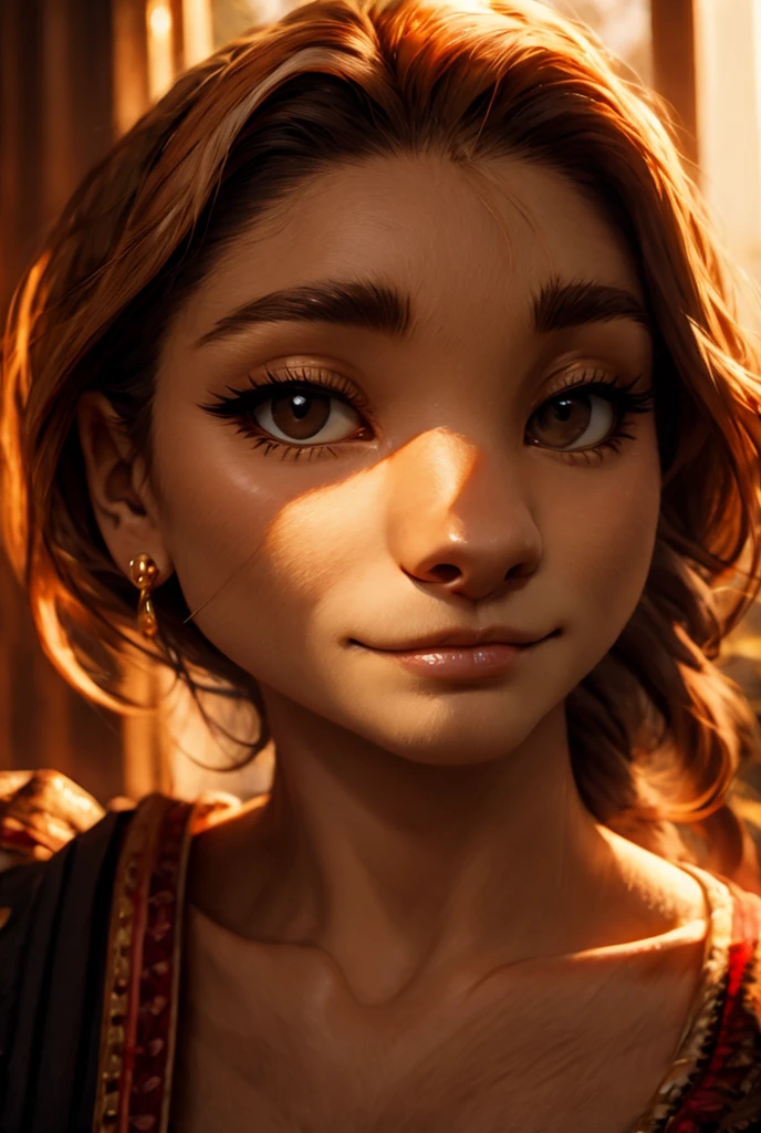 A charming close-up portrait,Showing a beautiful bird,Illuminated by soft golden light on a quiet morning,The bokeh ball gently frames its petite body