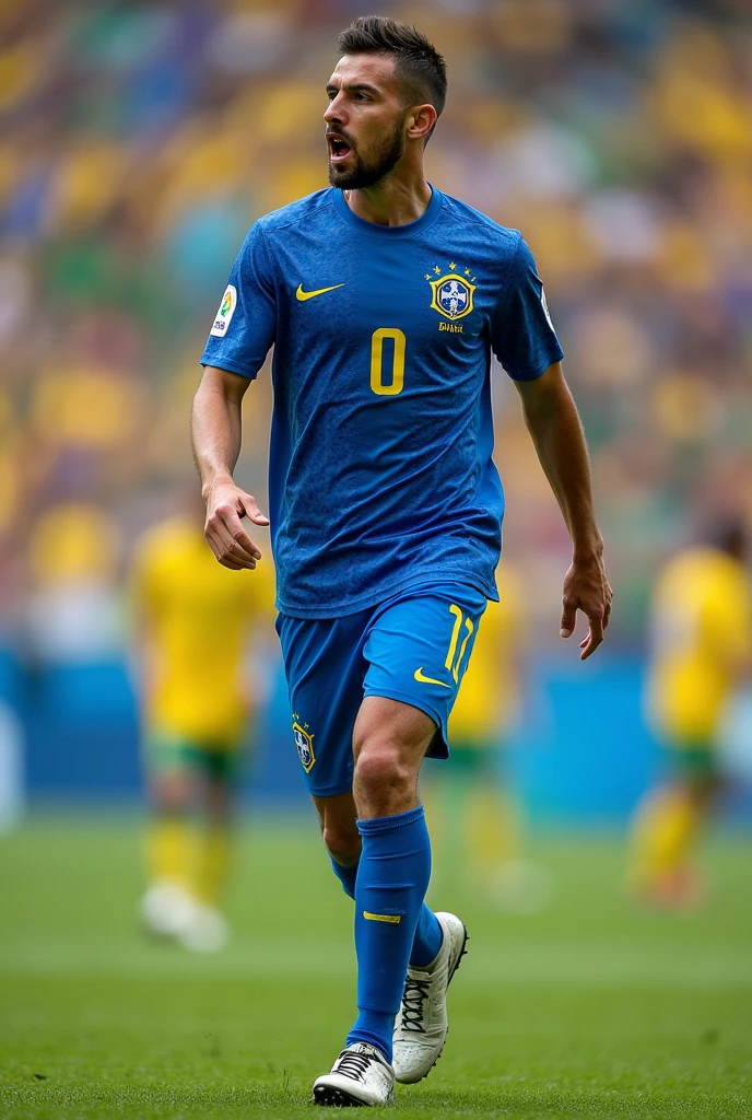 Cristiano Ronaldo wearing a Brazil jersey