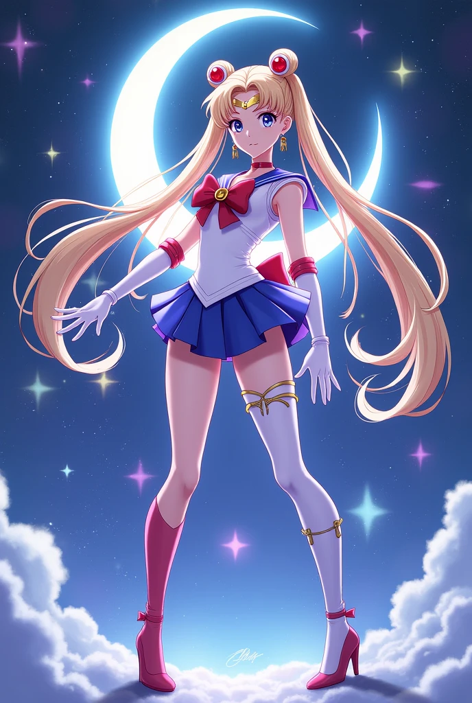 Inspired by 90s culture, Retro feel remade into anime style, (Sailor Moon:1.3), (Sailor Moonのコスチューム, Sailor Moonのポーズ, Punish the moon♡), A dark background with a moon shining on it, The best depiction in AI history, ((theme: 90s Cartoons)), An anime that conveys the charm of the 90s to the fullest, Taking on new creative challenges, BREAK The most optimal depiction, Be applicable, choice, sampling, evaluation, Analysis, sampling, change, evaluation, analyze, sampling, choice, The best possible techniques and results, BREAK A bold composition that inspires all viewers, Dynamic Shot, Full color, BREAK Ultra-realism, Detailed and realistic skin texture, Detailed and intricate texture, Detailed and intricate brushwork, Detailed and clear depiction, A dynamic composition, aesthetic, BREAK sexy, Transparent, Fantastic Fog, Mysterious Light, BREAK Dynamic Shot, Ultra-realistic and fascinating 90s culture, Seduce you, BREAK Dramatic lighting to accentuate your subject, (Overlaying Transparent Layers:2.0), (Realistic, aesthetic), BREAK Highest Quality, Highest Resolution, Detailed and crisp image quality, 16k, Phantasmal iridescent, BREAK Mysterious Background, Cinematic lighting effects, Transparent light, Mysterious Light, Fantastic Fog, BREAK ((Seamless Curves)), Silk texture clothing, Silk luster, The suppleness of silk, The transparency of silk, (shot from below:1.4), Fan art,