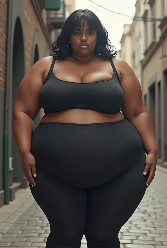 Fat black woman who is five feet tall