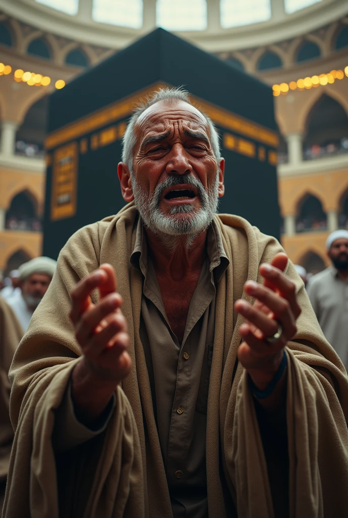 Man crying in kabba