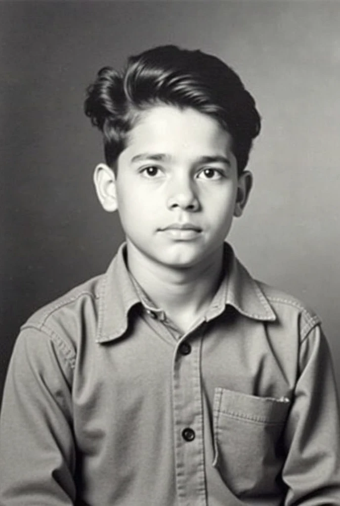 analog film photo, modern day photo of a young student, 14 years-old, male, brown-black hair, short curly quiff, brown eyes, caucasian, round face, oval-shaped jawline, bulbous nose, full lips, thick eyebrows, soft features, stocky broad frame, chubby, fat, resembles Gaten Matarazzo, (relaxed school uniform:1.1), silhouette, backlit, split lighting, half face in shadow, RAW Photograph, dslr, hard lighting, hard shadows, high quality, film grain, Fujifilm XT3, detailed skin with visible pores, insane details, masterpiece, 8k, 35mm photograph, dslr, kodachrome, faded film, desaturated, 35mm photo, grainy, vintage, Kodachrome, Lomography, stained, highly detailed, found footage, yearbook portrait, contemporary, 2024