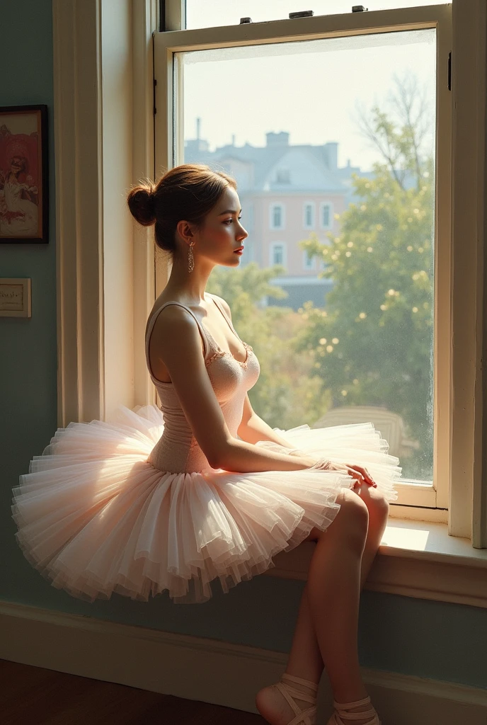 high quality,sexy,One girl,ballerina,Tutu,between legs