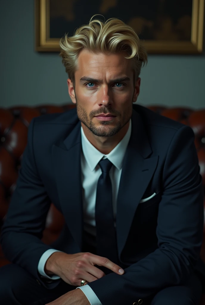 Handsome　young　male　Blonde　whole body　suit　アルコール
suitを着ろ　Drunk　Alcoholics　Stop with the double chin　a little haggard　Sickly　Drunk