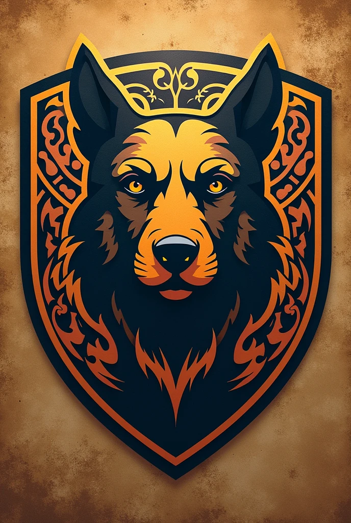 Football team logo with the name Los Perros FC similar to the football shield of Celtic Scotland that does not show the face of a dog and that does not say the dogs FC and that is not animalistic