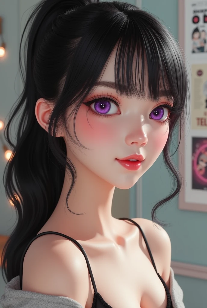 score_9, score_8_up, score_7_up,source_anime, high res image,masterpiece,best quality,girl,cute face,clear skin,simple_background,raiden_shogun_genshin,topless,