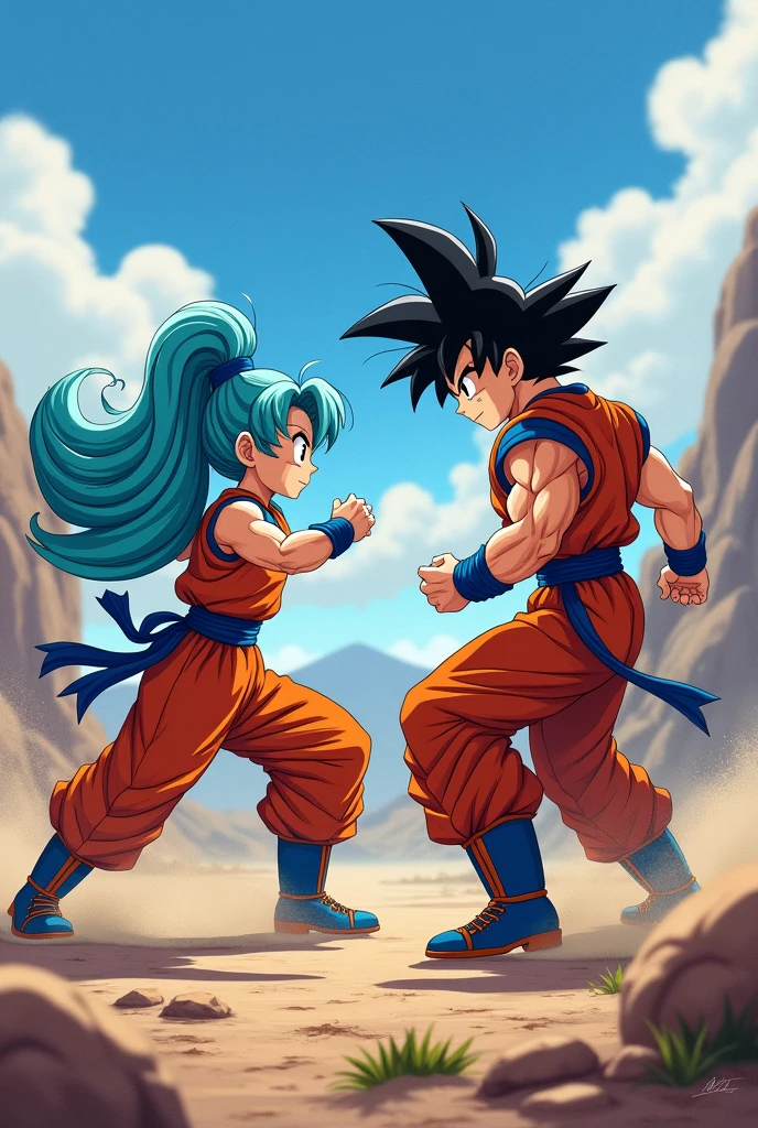 Hatsune miku and goku limping