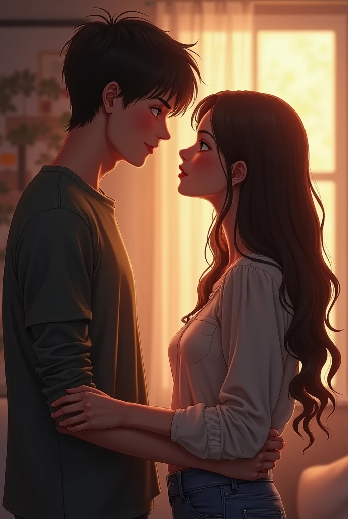 A boyfriend saying sorry and get emotional to her beautiful girlfriend and regret his faults cute couple