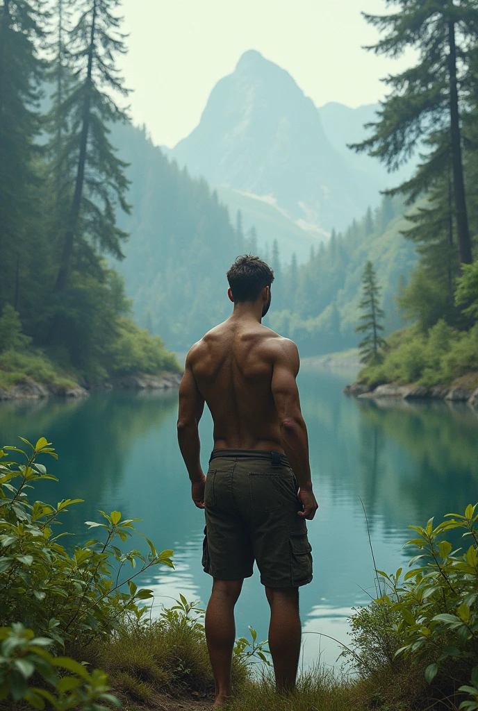 A HANDSOME MAN STANDING IN A FANTASY RIVER
landscape image
