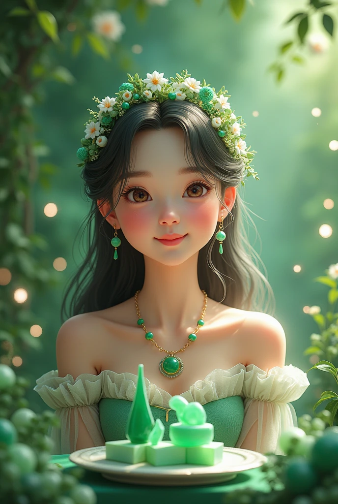 (masterpiece), (ultra-detailed), (full body:1.2), 1girl, chibi, cute, smile, bangs, Black hair, Short hair, antlers, (forest:1.3), (Flowers:1.5), Elf ear,depth of field, tree,convenient leg, (beautiful detailed face), (beautiful detailed eyes), blurry, (best quality)