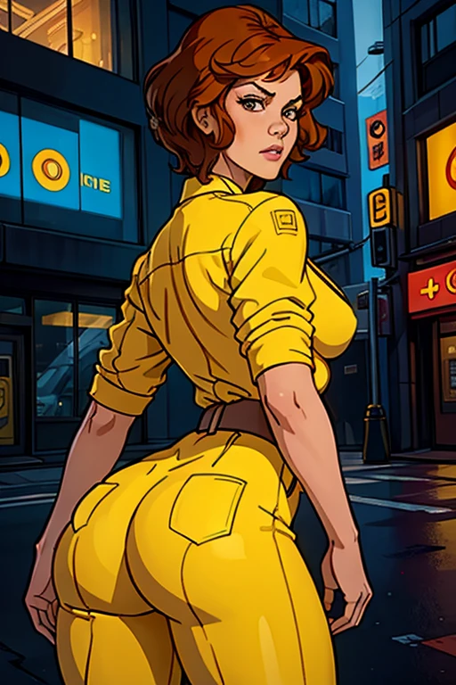 (((april o Neil )))(((From the Teenage Mutant Ninja Turtles )))8K,A girl ((april))(((Amazing breasts)))Panas, comely,((lust)),(((april)))A girl(((he wears his yellow jumpsuit)))((comely)))8K, everything hyper-realistic, like an unreal engine ray tracing rendering ((hyperrealistic human style)),(((Empty dark background))). everything hyper-realistic, like an unreal engine ray tracing rendering estilo humano realista ,(((Empty dark background)))., softly-lit, Intimate and exquisite details, sharp focus, intrincately detailed, rewarded photography, small spotlight, low-contrast, High- sharpness, facial-symmetry, Depth of field, cinematic background, Unreal engine rendering, center image, dream like, softly-lit, intimate, imagen de complete body ,complete body,((busty)),((shapely legs)) perfect horse, hdri