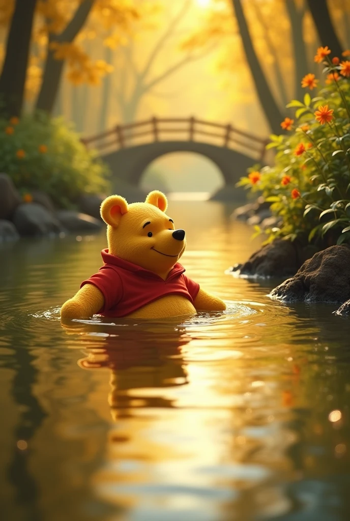 (Winne the pooh) swimming in honey