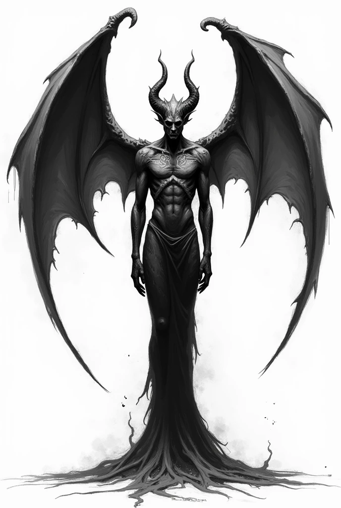 The devil had to value the strength Easy drawing