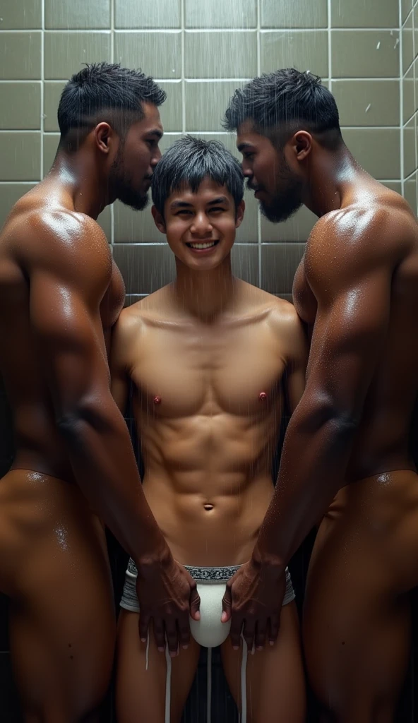 1  kpop idol and 1 statured black man  , bbc selfie , full length shot(fls) ,  , huge penis , hips , thighs , nude , naked , nsfw , sexy , eroticism , gay  , gay focus ,  This photorealistic portrait combines the style of National Geographic., Capture every detail of his textured skin in 8k resolution. Leica digital SLR camera. His features were clearly visible., From the deep-set eyes to the chiselled jawline., Make this image a true masterpiece..Lift. (8K UHD、RAW Photography、Photorealistic Portrait Leica Digital SLR、Lifelike images) , full length shot(fls) ,  