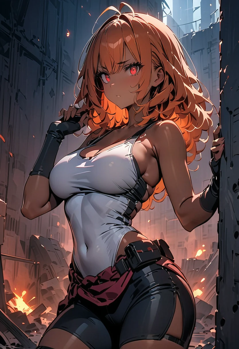 A superheroine wearing skimpy outfit, sleeveless, long hair, flying, wielding daggers, no cape, no mask, dynamic pose, 3d, (8k), detailed texture,(hyperdetailed), (photo realistic), cinematic light, cinematic action, highly detailed, realistic, Isometric, full body, in frame, driven expression, dark theme, (extremely detailed eyes), detailed symmetric realistic face, extremely detailed natural texture, masterpiece, extremely detailed, amazing, fine detail, rich colors, hyper realistic lifelike texture, dramatic lighting, unreal engine, trending on art station, photo realistic, RAW photo, high quality, high res, sharp focus, extremely detailed, cinematic lighting, 8k, high definition, cinematic, neoprene, unreal engine 5, ultra sharp focus