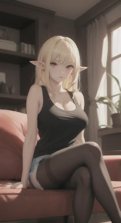 blond haired woman in a bikini laying on a bed with a sword, Elf Girl, seductive anime girls, photorealistic anime girl render, very detailed Artgerm, Detailed Digital Anime Art, 3 d anime realistic, artwork in the style of guweiz, 8k high quality detailed art, realistic anime 3 d style, ig model | ArtGerm