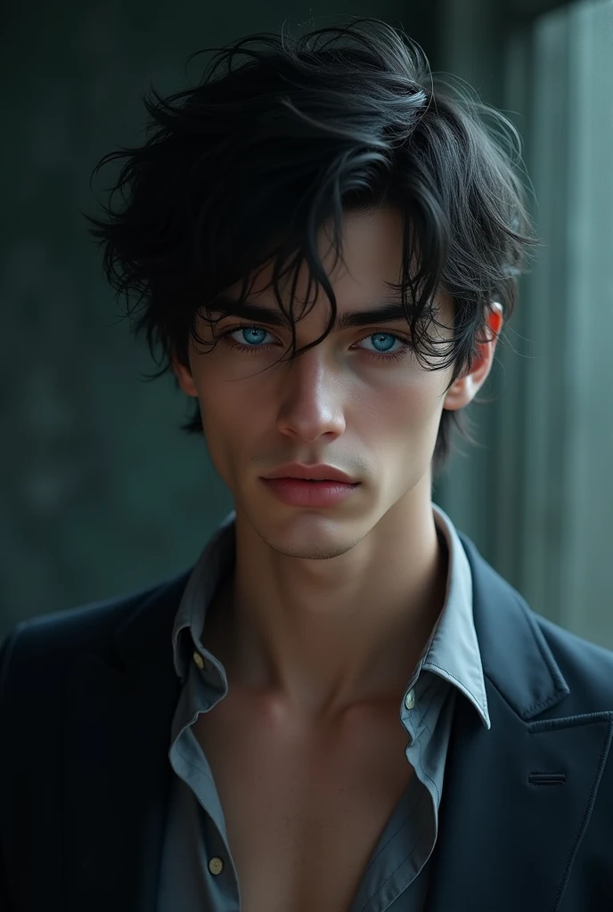 Boy, Handsome and , black hair, Blue Eyes, well defined body - SeaArt AI