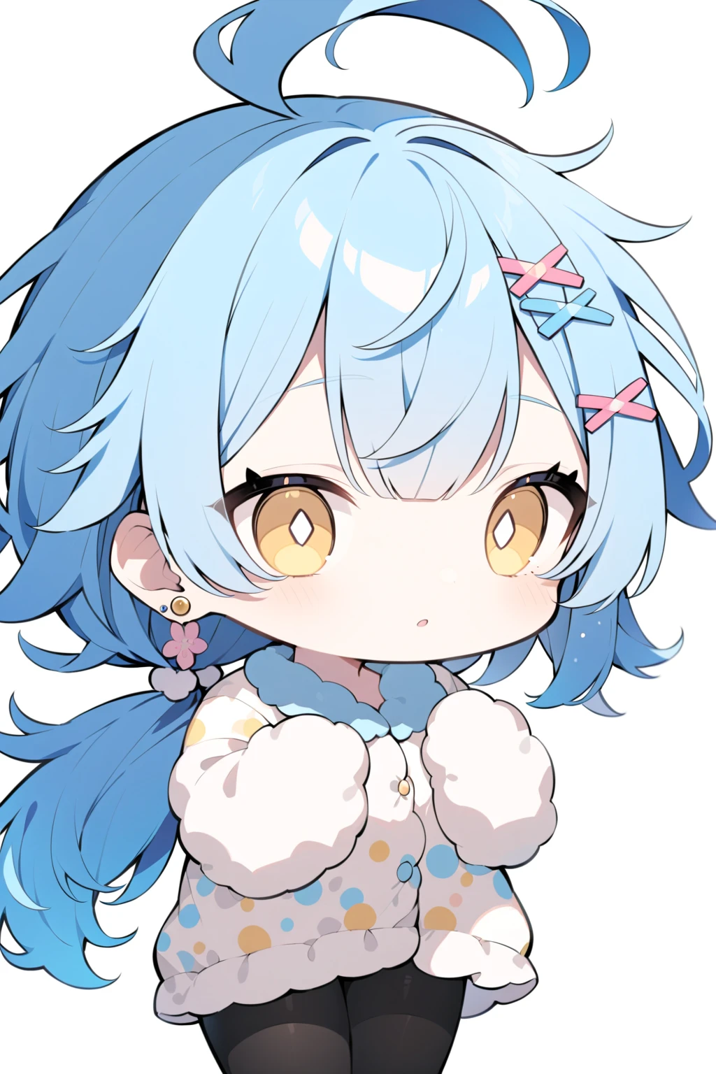 Usada Pekora, hololive, blueish hair, yellow eyes, blush , ((angry face)), beautiful eyes, detailed eyes, 4k, masterpiece, upper body, front view, colorful, cute face, cute expression, twin tails,