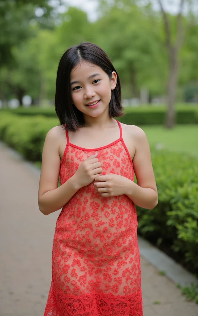 Masterpiece, 8K, beautiful pre-tween Indonesian_Korean girl, cute, pretty juvenile tween, *** 7, 7 y.o tween, flat-budding pre-tween_girl breast, shy smile, juvenile-physique, ***************** pre-tween_girl, charming, one style sheer_fabric mini-dress, sexy alluring, show off her cute side, act naughty-sexy, on the studio garden