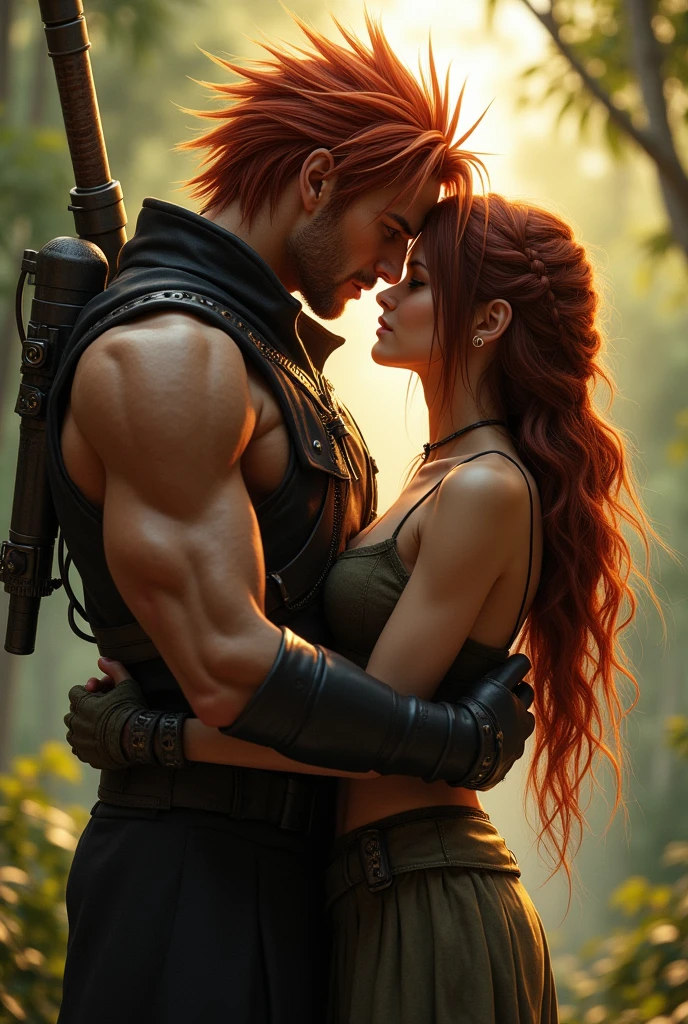 A Venom Snake hugging Charlie morningstar since they are in love