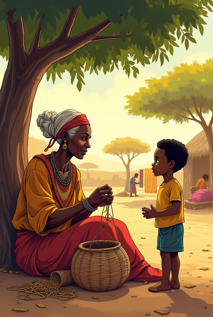 Une maman africaine de 55 ans découvre un bébé caché derrière les cases dans un village africain 