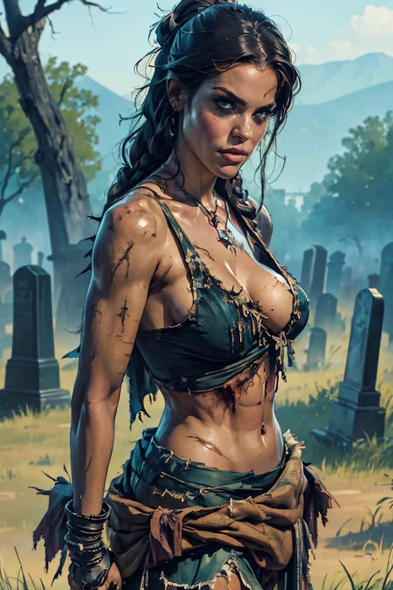 zrpgstyle portrait face focus (zombi:1.6) painting white hair upsweep updo thin woman wearing black vest (ripped croptop:1.2),blood stains, searching an abandoned building indoors overgrown ruins vines ivy in an (abandoned city:1.1) (red brick buildings:1.2) blue sky (bright morning light:1.1) (windy dust volumetric lighting foggy:1.1)
(masterpiece:1.4) (best quality:1.4) (8k) (HDR) (wallpaper) (cinematic lighting) (sharp focus) (intricate) <lora:aToZovyaRPGArtists_v2Art:0.7>