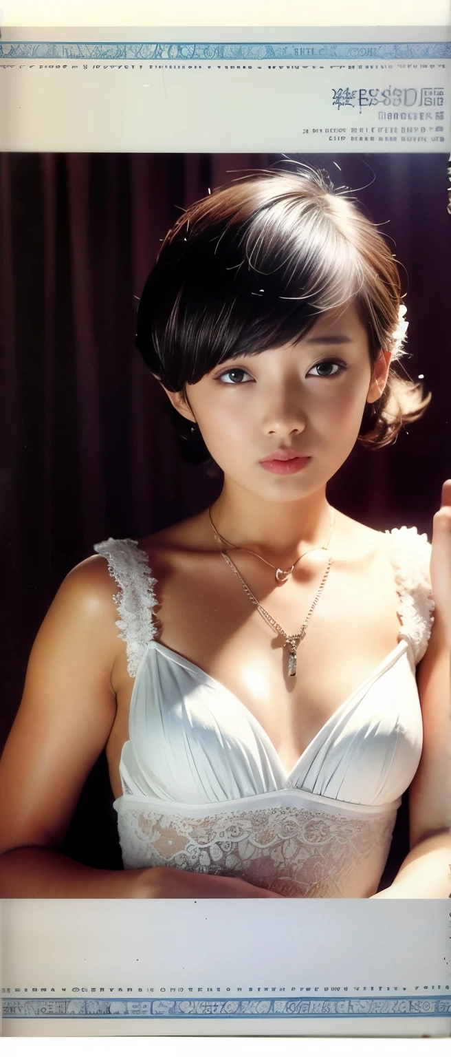 Steampunk Idol、whole body、Good style、ultra-thin transparent white lace mini dress、、Spider Necklace