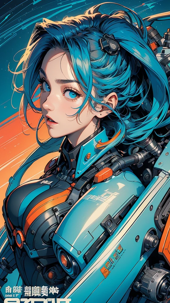 (((highest quality))),masterpiece,1 woman,((the perfect person)),((Super beautiful woman)),detailed perfect face,retro,vintage,classic,60's,70's,80&#39;s,old movie posters,abstract,((スペーススリラーmovie poster)),(Futuristic),Geometric pattern,very delicate,movie poster_white frame,universe,Milky Way,planet,,propaganda,universe飛行士,breast enhancement,simple,(big breasts),(cleavage),cyber punk,