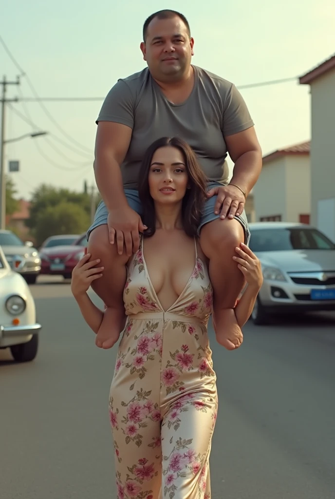 Chubby : 0.6 , ((( Sabrina Carpenter 1.2 ))) , looking at the viewer , Depth of field , ((( stood with man holding hands )))  , (( hands opening legs )) , (( seductive expression )) , short height , saggy breasts , sagging breasts  , ( pointy upturned nose),( long thin nostrils ),long pony tail hair , (( mouth open ))  , pouting , (( wearing tiny bra and black loose trousers )) , (raising eyebrow) , (( naked )) ,masterpiece, best quality, ultra-detailed, (( in a very busy park )) ,shadows, clear sky,  (skin texture) , (warm hue, warm tone:1.2), sidelighting,contrast, ultra high res, best shadow, RAW, (( exposing crotch )), (( unshaven )) , (( hairy pussy )) , (( showing pubic hair )) , (( lots of people in the background )) , (( nsfw )) , people walking close by
