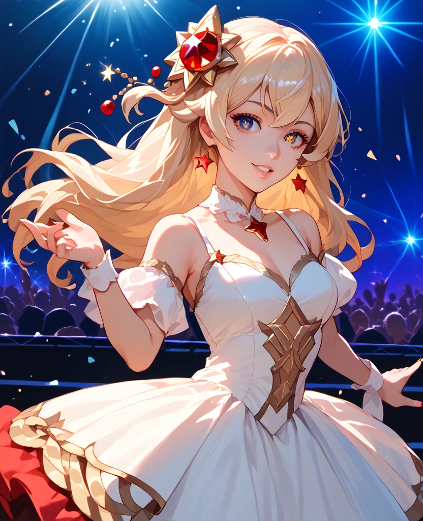 a cute princess in a castle full of people, center of attention, people taking pictures  with their phones, <lora:centerofattention:1>, center of attention, perfect face, perfect body, perfect anatomy,