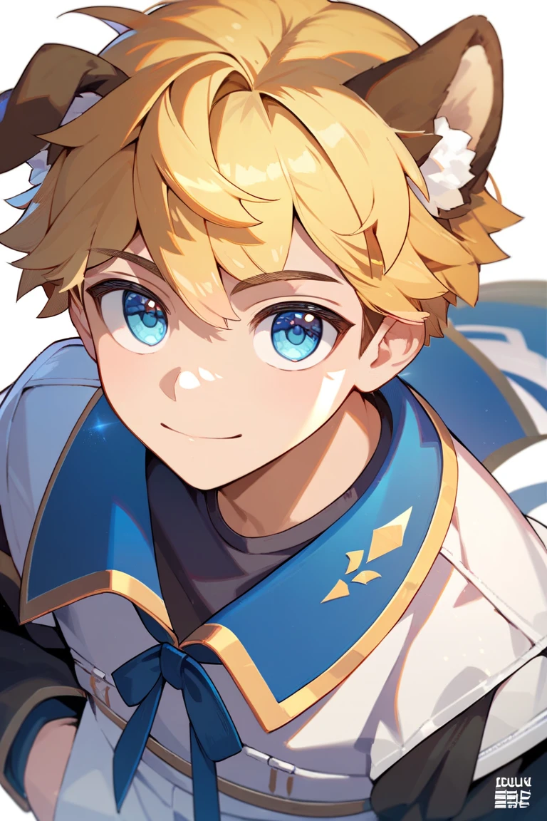 aether, 1boy, male focus, blonde hair, long hair, ahoge, hair between eyes, jewelry, earrings, single earring, single braid, gloves, black gloves, crop top, midriff, navel, short sleeves, scarf, white scarf, braid, yellow eyes,more details in eyes,cute,looking at viewer, adorabel boy,cute face,details sky,handsome,young,juvenile,((masterpiece:1.4,best quality)),multiple details,colorful hair,eyeshadow,sfw,(upper body),smile,open mouth,dynamic angle,