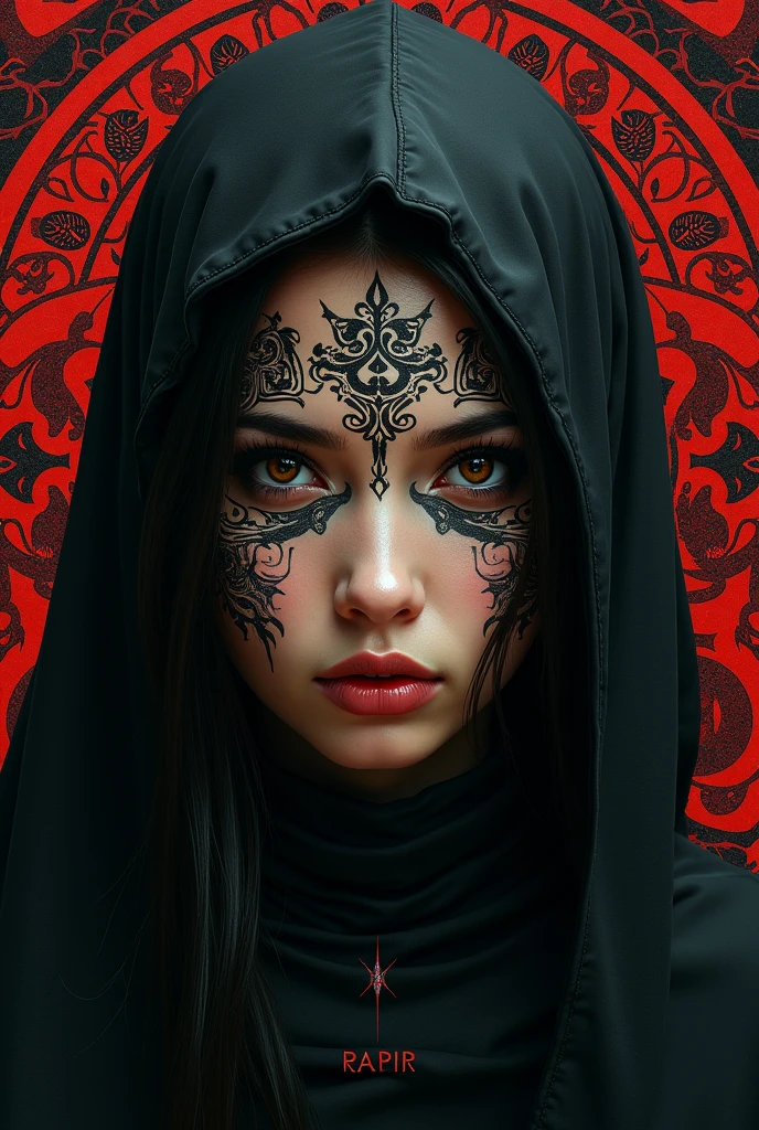 (sexy gothic demonic nun), dunkel, mysterious, bezaubernd, Beguilingly beautiful, (detailed facial features, stechende Augen, dunkelrote Lippen), black flowing robes, Kreuz Halskette, sinnlich, Seductive Pose, (kerzenbeleuchtete Kulisse, Ominous atmosphere), (best quality, hight resolution, Ultra-detailliert), (Gotische Kunst, Oil painting, Dunkle Fantasie), (Dramatische Beleuchtung, Schatten, ethereal glow), (Schwarze und rote Farbgebung, Intensiver Kontrast), (Beautifully composed, Komplizierte Details), (evokes a feeling of desire and forbidden temptation).